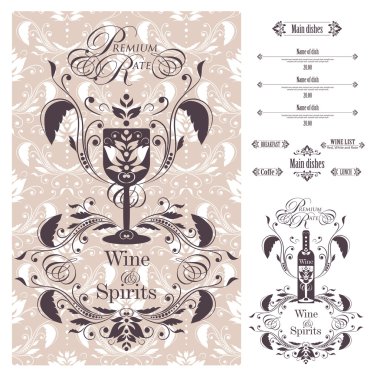 Vektör restoran menüsü tasarım şablonu