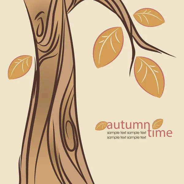 Árbol de automn abstracto. Ilustración vectorial . — Vector de stock