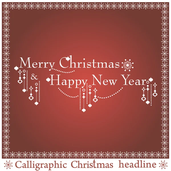 Kaligrafické vánoční nadpis — Stockový vektor