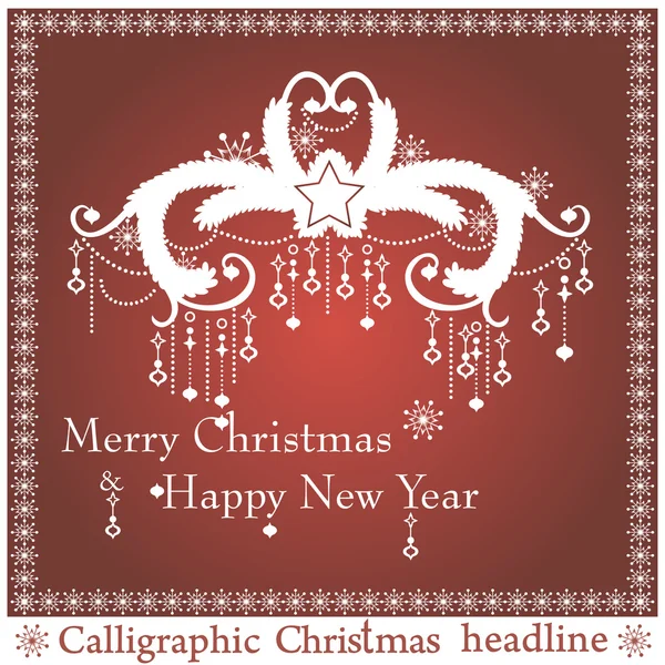 Calligraphic Christmas headline — Stock Vector