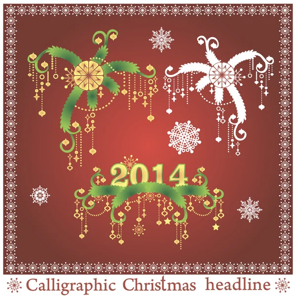 Titre calligraphique de Noël — Image vectorielle