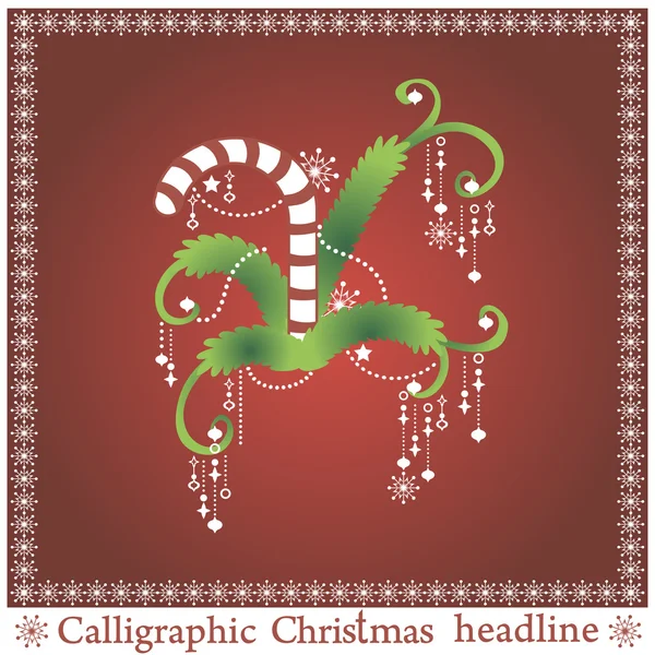 Caligrafía Navidad dulce — Archivo Imágenes Vectoriales