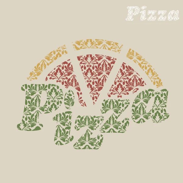 Sinal vetorial abstrato para fundo Pizza —  Vetores de Stock