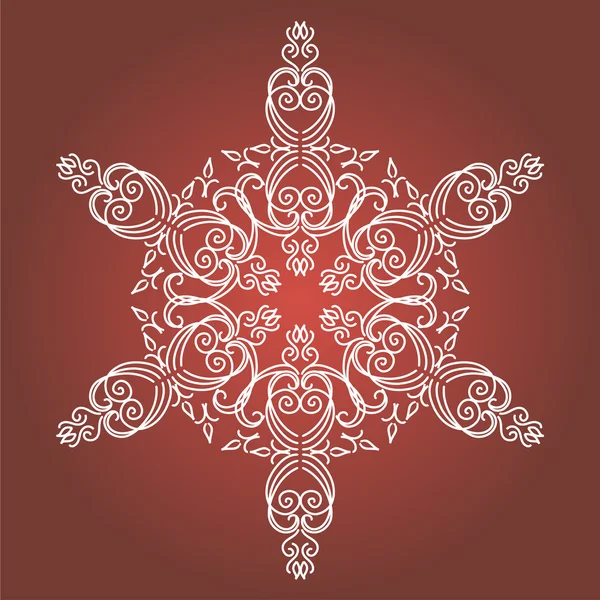 ビンテージ クリスマスの背景への招待の孤立した雪の結晶を — ストックベクタ