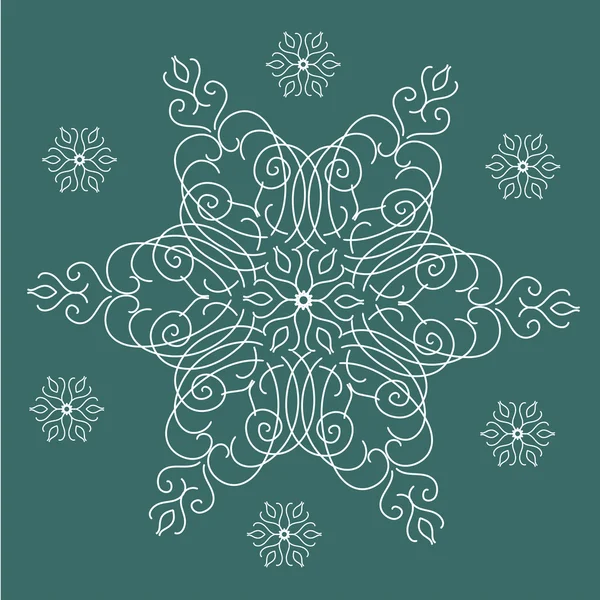 ビンテージ クリスマスの背景への招待の孤立した雪の結晶を ロイヤリティフリーストックベクター