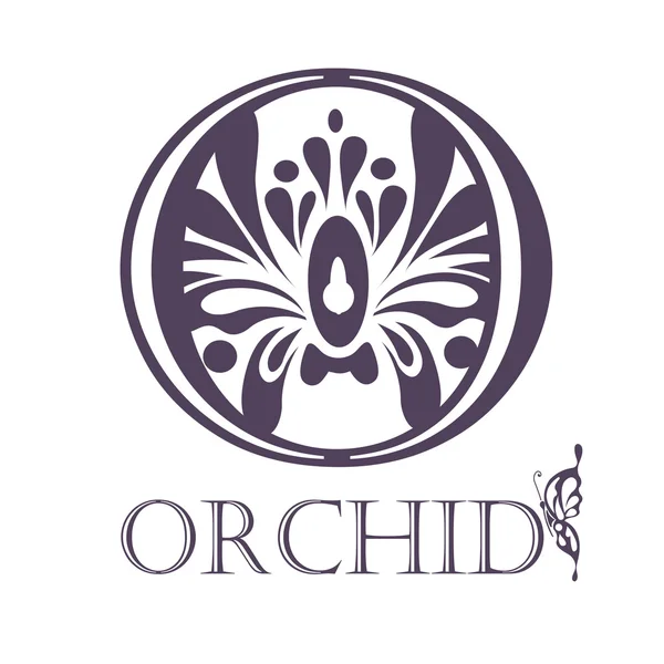 Lotus ou symbole d'orchidée . — Image vectorielle