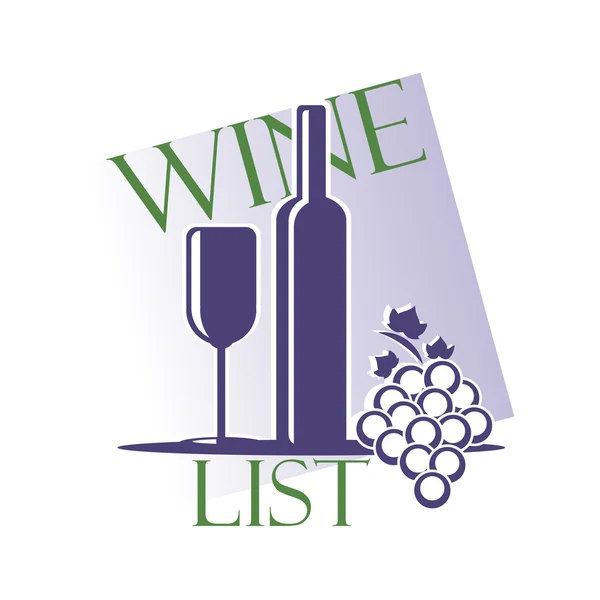 Plantilla de diseño de la lista de vinos . — Vector de stock