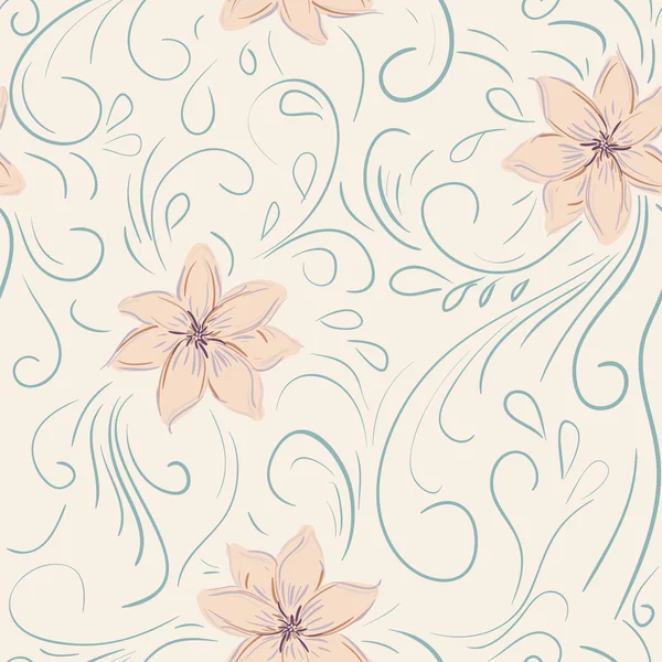 Вінтажний квітковий безшовний візерунок — стоковий вектор