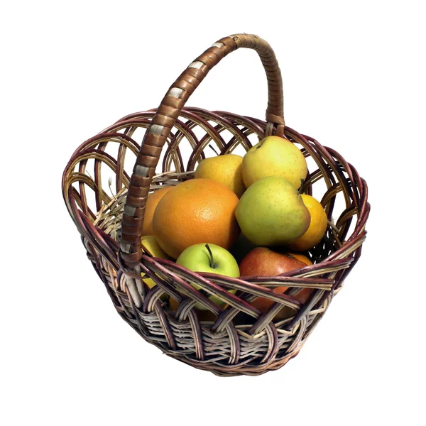 Basket with fruits — Stock Photo, Image