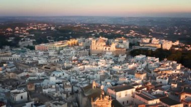 Martina Franca 'nın hava manzarası, İtalya. Puglia