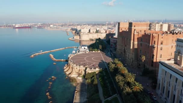 Aerial View Taranto Italy Puglia — Stock Video