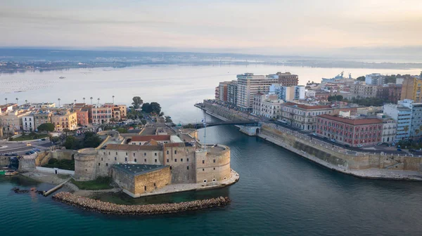 Вид Воздуха Город Таранто Апулия Италия — стоковое фото