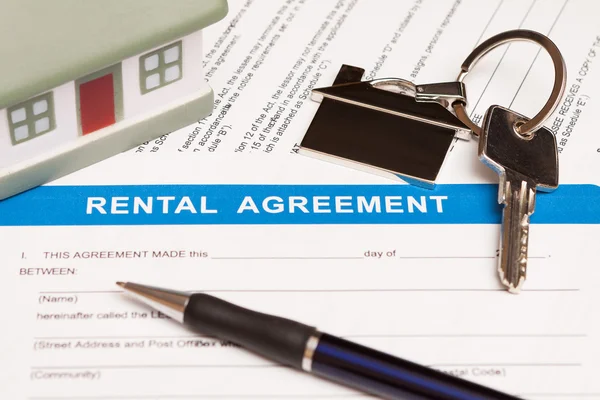 Rental agreement form — Stock Photo, Image