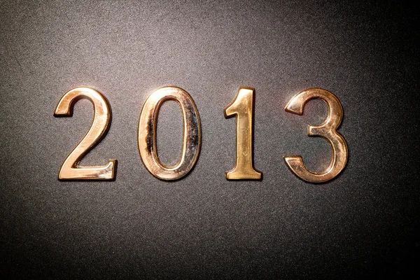 2013 gold text — Stock Photo, Image