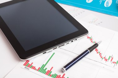 Resepsiyon dijital tablet ile. Pazarlama araştırması.