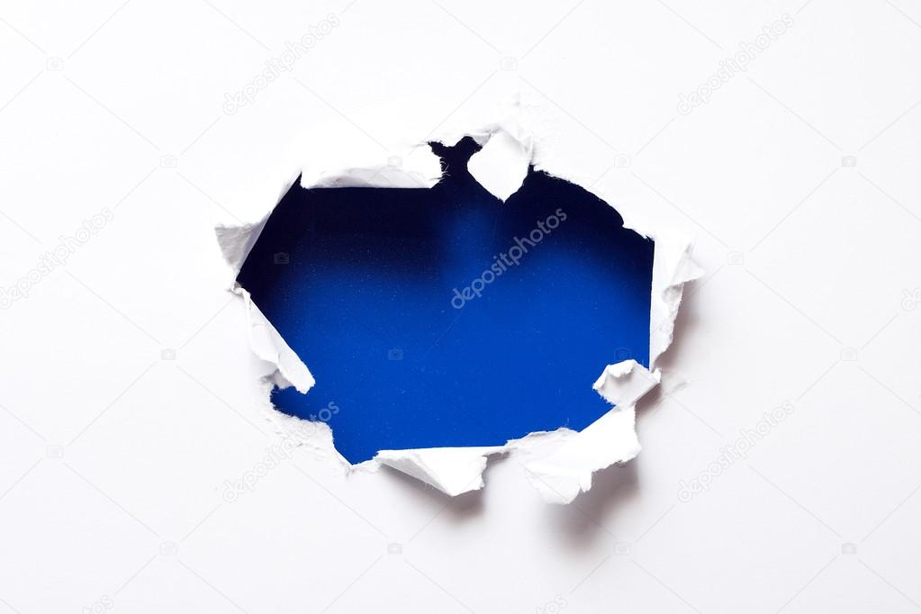 Breakthrough paper hole