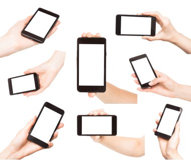 akıllı telefonlar izole tutan eller