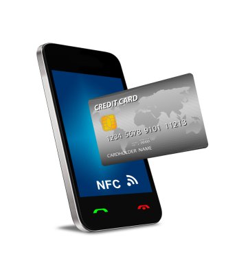 Smartphone ile yakın alan bir kredi gösterilen iletişimi (Nfc)