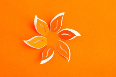 Kağıt çiçekli tebrik kartı