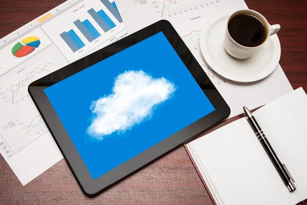 Tableta digital que muestra nube —  Fotos de Stock