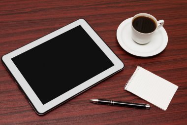 boş tablet ve kahve Office