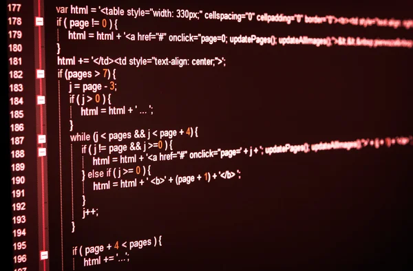 HTML κώδικα web — Φωτογραφία Αρχείου