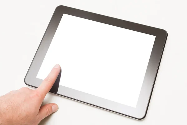 Handen met tablet pc. — Stockfoto