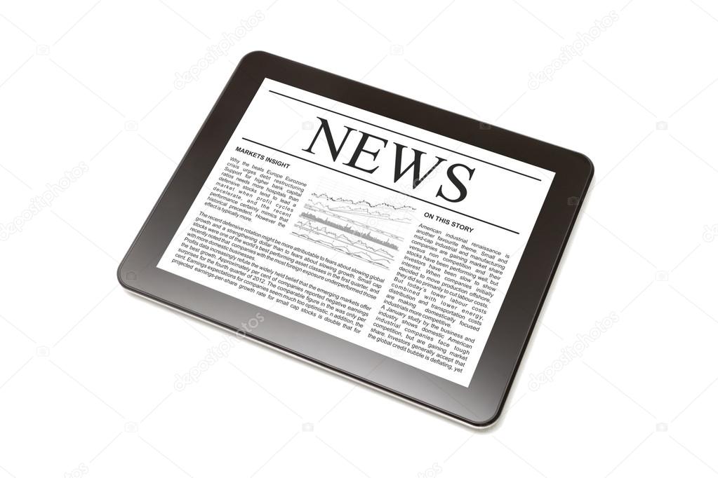 Business news on Tablet PC.