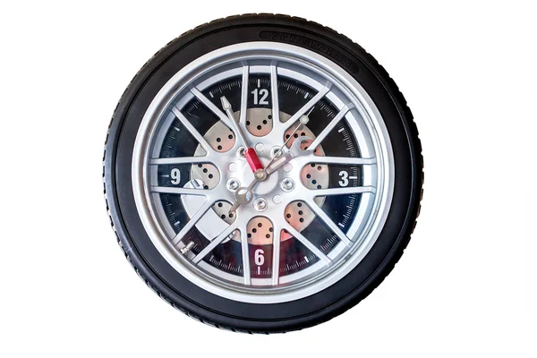 Tire clock. — Stock Photo, Image