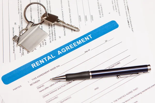 Rental agreement form — Stock Photo, Image