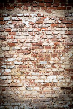 vintage bir görünüm ile tuğla duvar