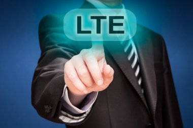 parmak lte düğmeye işadamı
