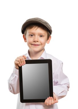 Çocuk bir tablet PC'yi kullanma