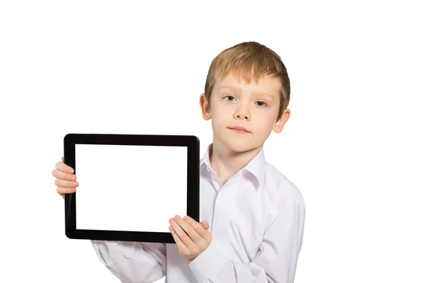 Niño usando una tableta PC —  Fotos de Stock