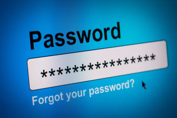 Casella password nel browser Internet — Foto Stock