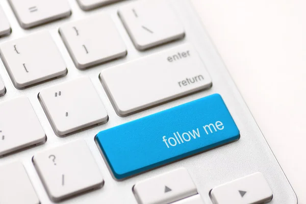 Follow Me button key — Stock Photo, Image