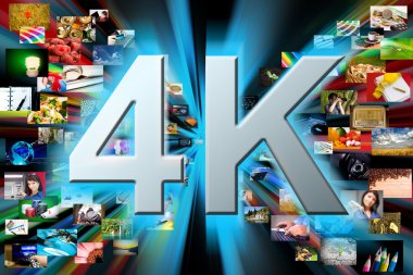 Çoklu ortam arka plan. 4 k çözünürlük kavramı