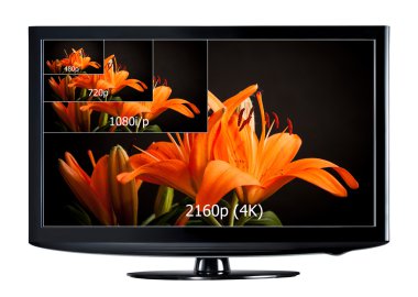 4K television display clipart