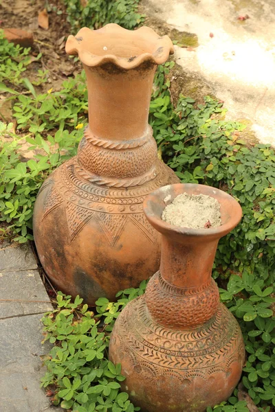 Two old clay vase — Stock Photo, Image