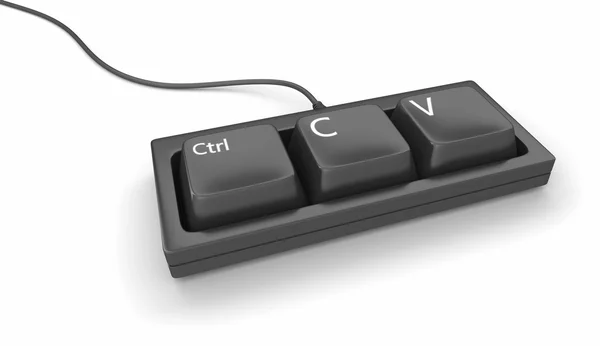 Copiar colar teclado — Fotografia de Stock