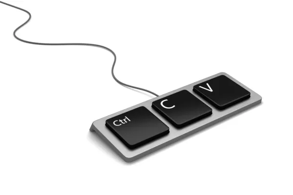 Copiar el teclado pegar (herramienta plagiaria ) —  Fotos de Stock