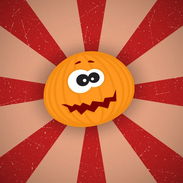 Divertida calabaza de dibujos animados — Vector de stock