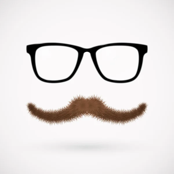 hipster gözlük ve bıyıklı