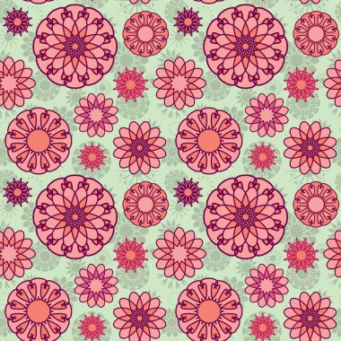 vektör çiçek süsleme ile sorunsuz doku