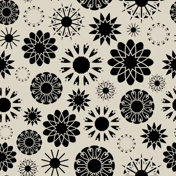 Textura sin costura vectorial con adorno floral — Vector de stock