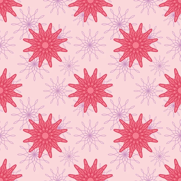 Flores rosadas patrón sin costura — Vector de stock