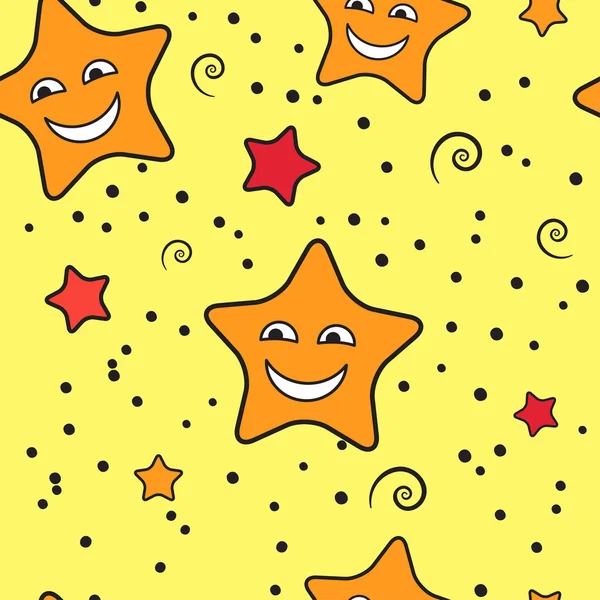 Stars Seamless Pattern — Stock Vector