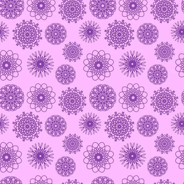 Vzor bezešvé fialové květy — Stockový vektor