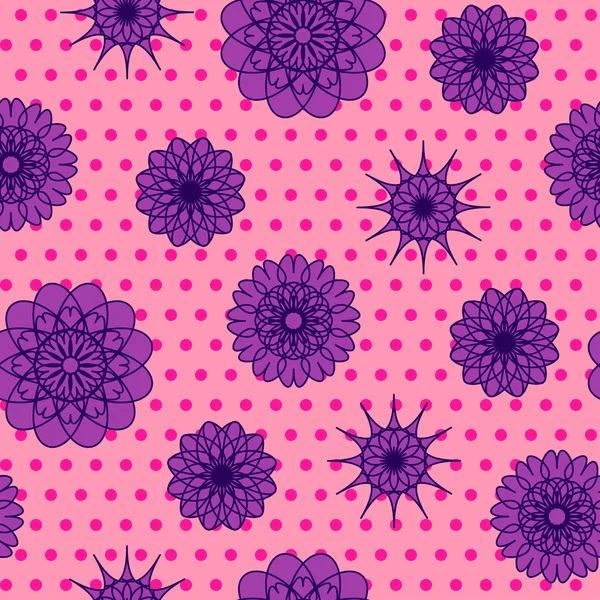 Fleurs motif sans couture — Image vectorielle