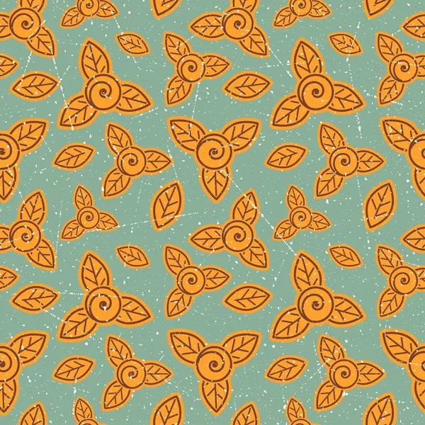 Motif floral sans couture rétro — Image vectorielle